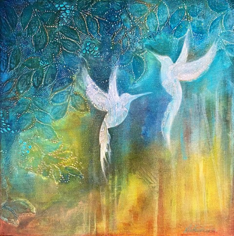 Duet (i) - a painting by Malini Parker