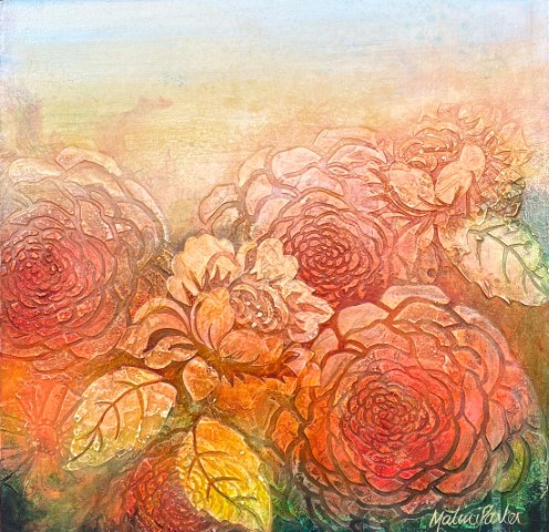 Laughing Roses - a painting by Malini Parker